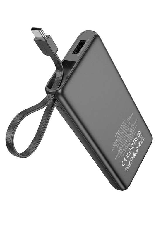 Hoco J129 Small Built-in Type-C Power Bank USB-C 5000mAh Black
