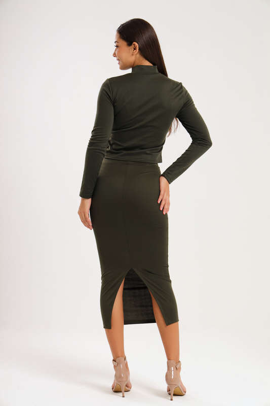 Ladies 2 Piece Skirt &amp; Long Sleeve Top Set