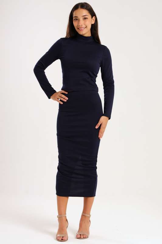 Ladies 2 Piece Skirt &amp; Long Sleeve Top Set