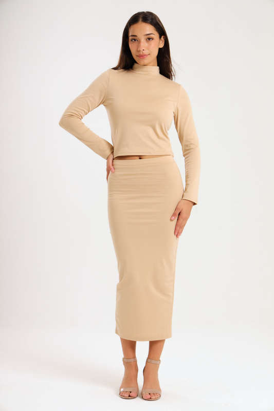Ladies 2 Piece Skirt &amp; Long Sleeve Top Set
