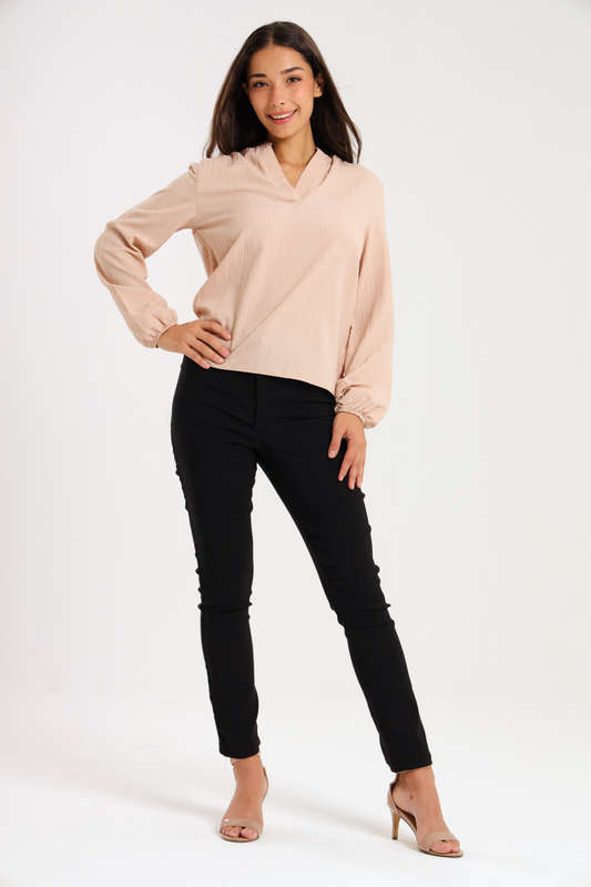 Ladies Black Straight Leg Office Pants