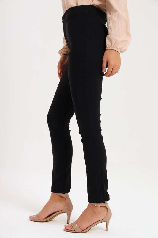 Ladies Black Straight Leg Office Pants