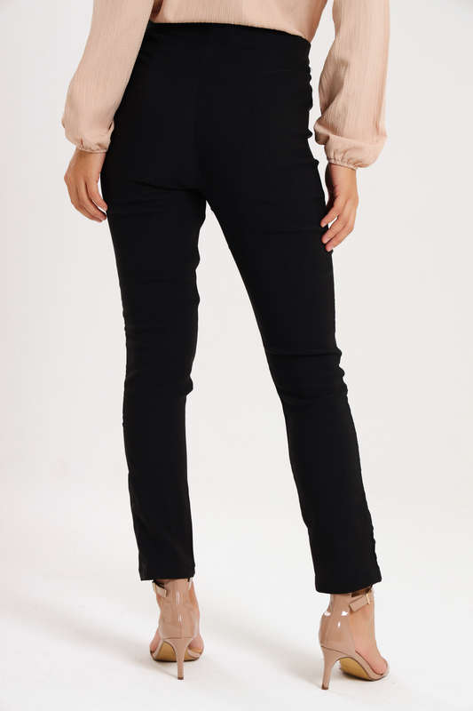 Ladies Black Straight Leg Office Pants