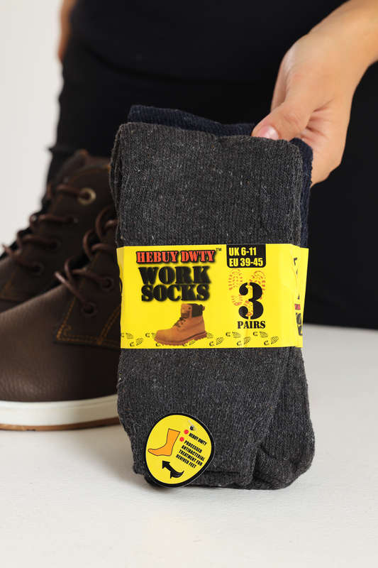 Men's 3 Pairs Extra Thick Heavy Duty Working Boot Socks UK 6 TO 11