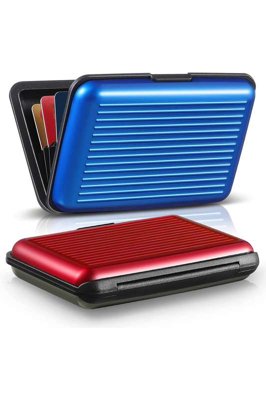 Senza® Hard Shell RFID 7 Slot Credit Card Holder Wallet PROMO-2-FOR-1