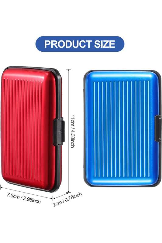 Senza® Hard Shell RFID 7 Slot Credit Card Holder Wallet PROMO-2-FOR-1