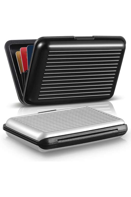Senza® Hard Shell RFID 7 Slot Credit Card Holder Wallet PROMO-2-FOR-1