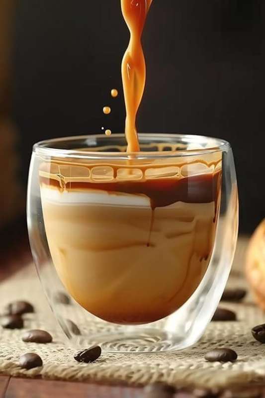 Senza® 2 x 250ml Clear Double Wall Coffee Glass Mugs