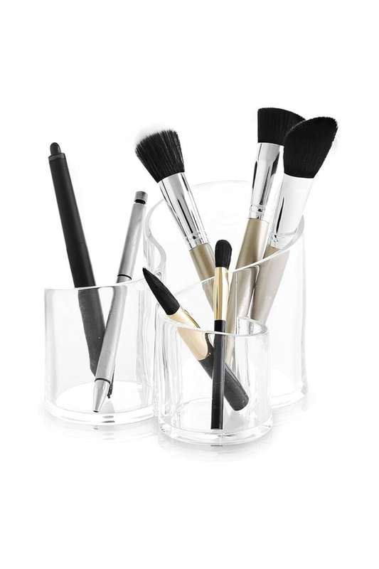 Senza® 3-in-1 Swirl Acrylic Makeup Organizer