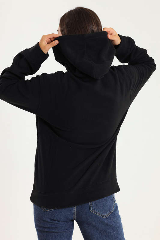 Unisex Branded Black Winter Fleece Hoodie For Men or Women