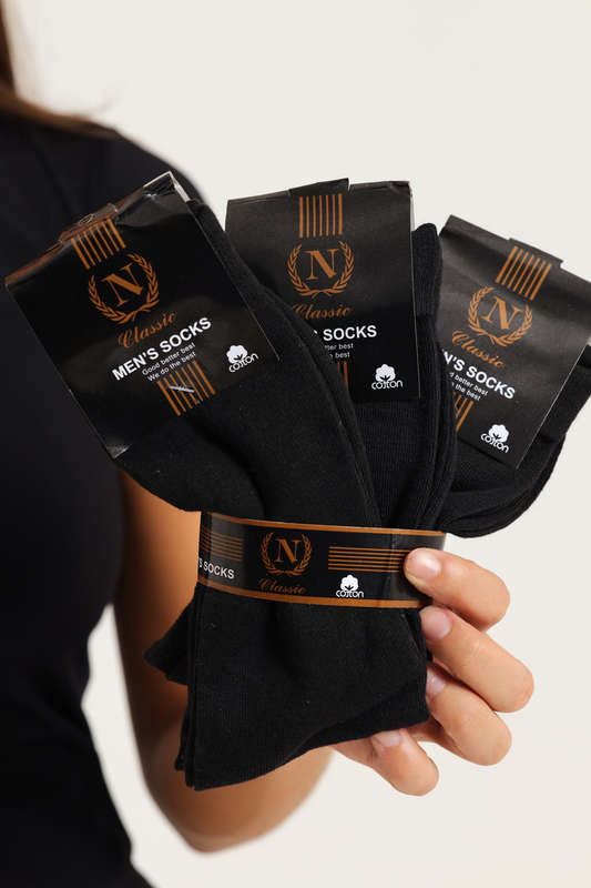 3 Pairs Men's Classic Black Socks