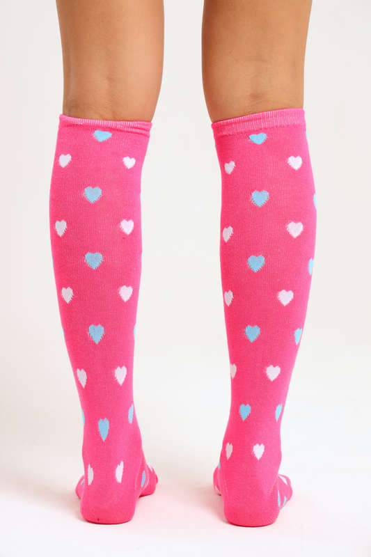 6 Pairs Ladies Printed Knee High Socks Variety Pack