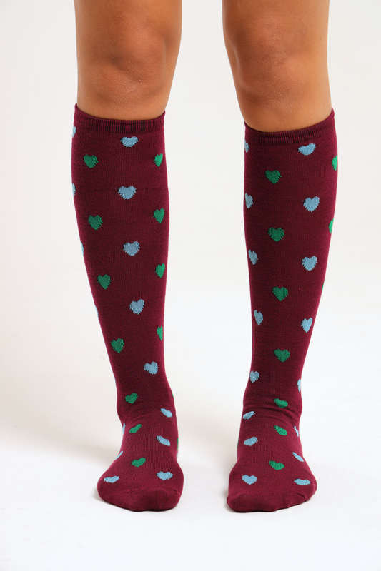 6 Pairs Ladies Printed Knee High Socks Variety Pack