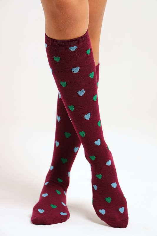 6 Pairs Ladies Printed Knee High Socks Variety Pack