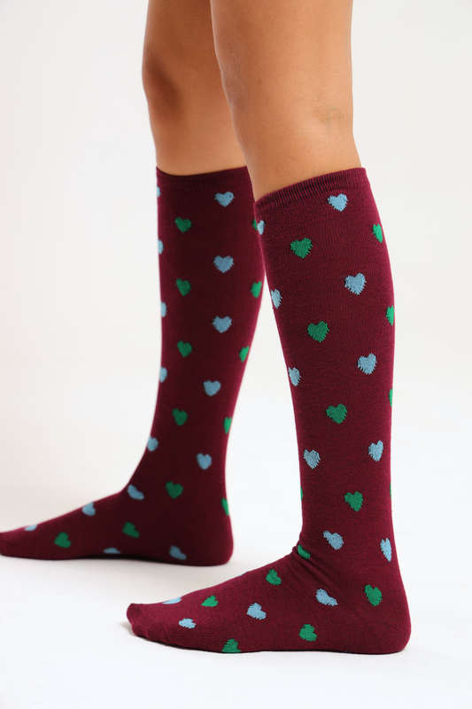 6 Pairs Ladies Printed Knee High Socks Variety Pack