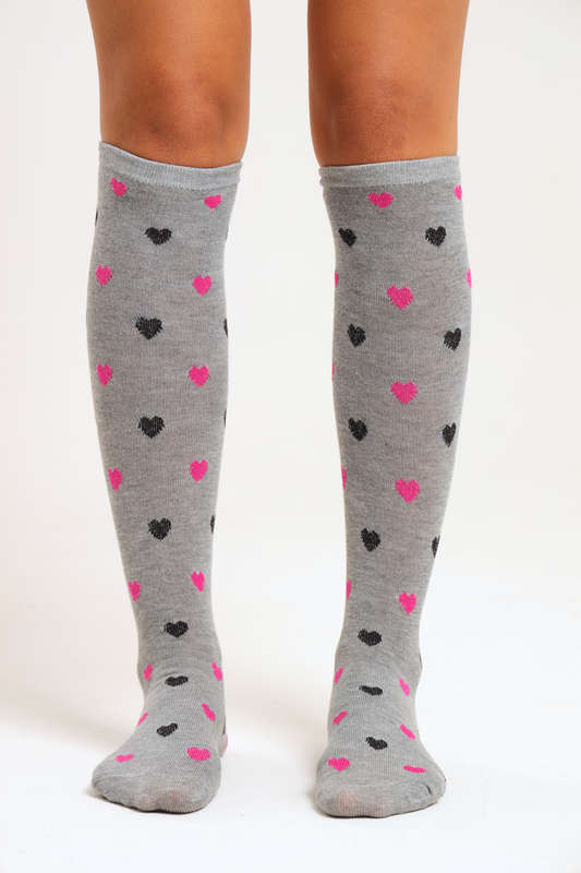 6 Pairs Ladies Printed Knee High Socks Variety Pack