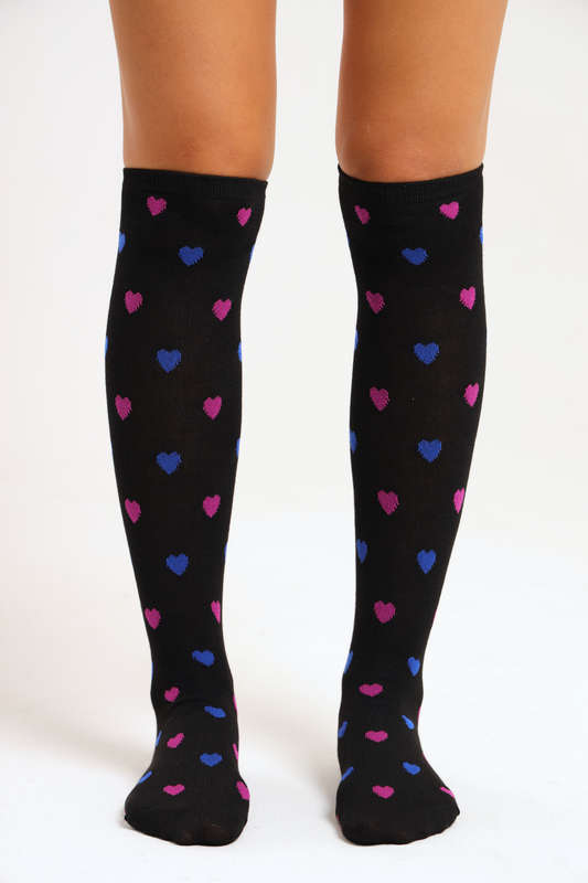 6 Pairs Ladies Printed Knee High Socks Variety Pack