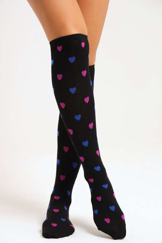6 Pairs Ladies Printed Knee High Socks Variety Pack