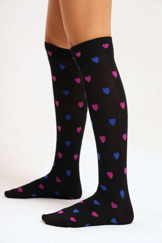 6 Pairs Ladies Printed Knee High Socks Variety Pack