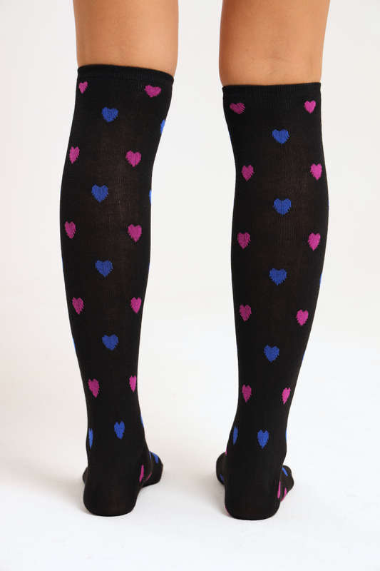 6 Pairs Ladies Printed Knee High Socks Variety Pack