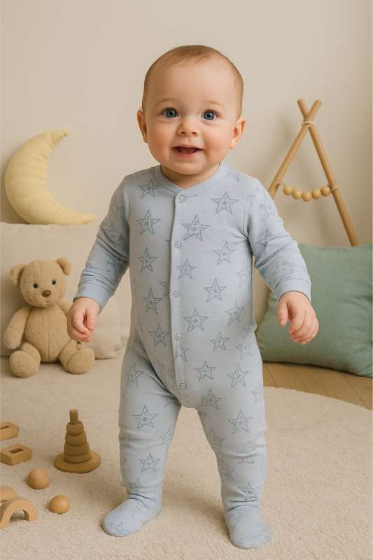 Branded Kids Romper Blue Star 18 to 24 Months