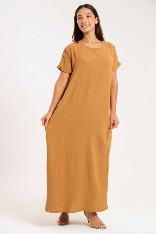 Jasmin Classic Maxi Short Sleeve Dress