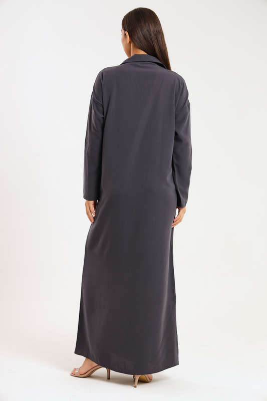 Ladies Madilyn Maxi Full Length Button Down Shirt Dress