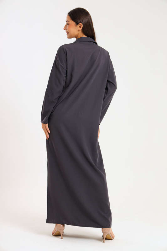 Ladies Madilyn Maxi Full Length Button Down Shirt Dress