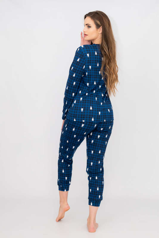 Ladies Printed Cozy Long Sleeve Pyjama Set