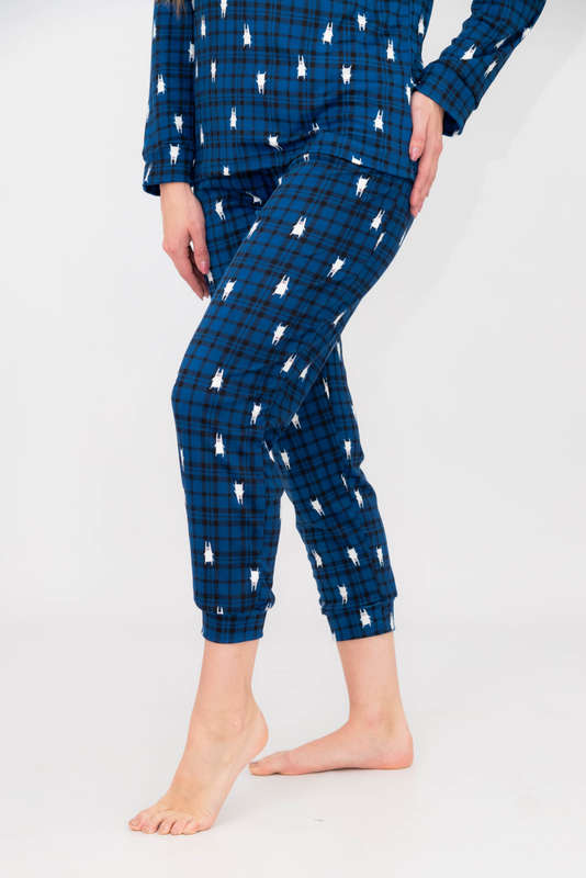 Ladies Printed Cozy Long Sleeve Pyjama Set