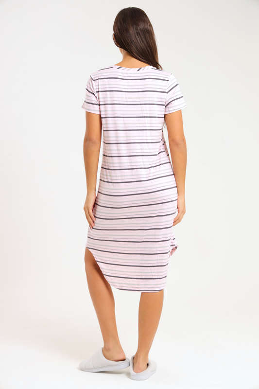 Ladies Short Sleeve Maxi Sleep Shirt
