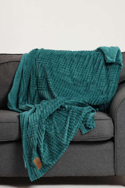 Pierre Cardin Ribbed Luxury Throw XL 180cm x 200cm