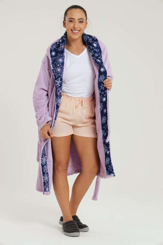 Plush Hooded Coral Fleece Luxury Winter Gown