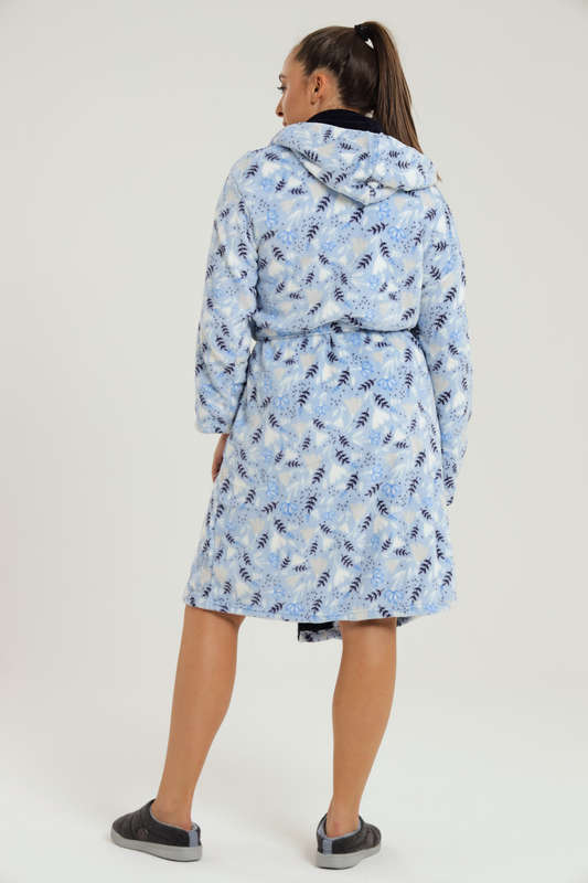 Plush Hooded Coral Fleece Luxury Winter Gown