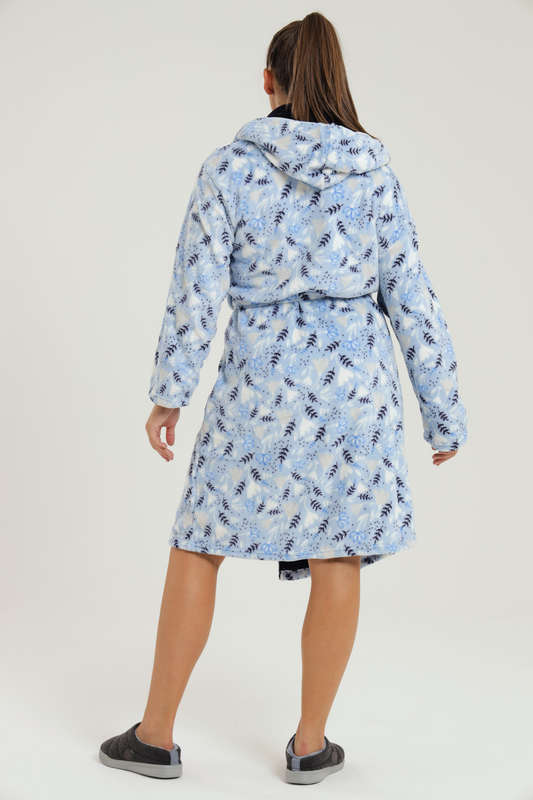 Plush Hooded Coral Fleece Luxury Winter Gown