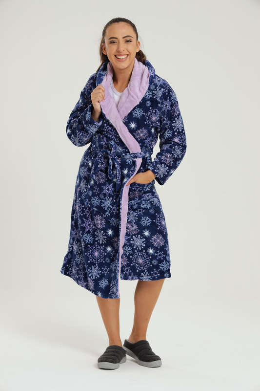Plush Hooded Coral Fleece Luxury Winter Gown