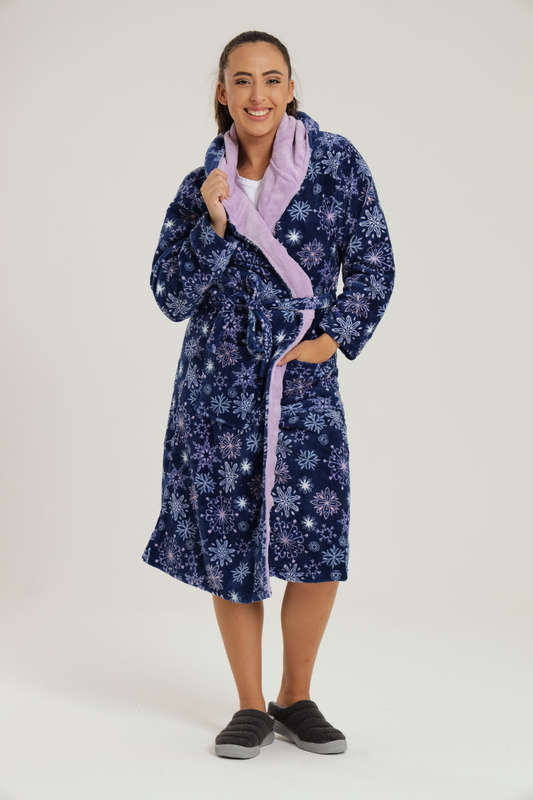 Plush Hooded Coral Fleece Luxury Winter Gown
