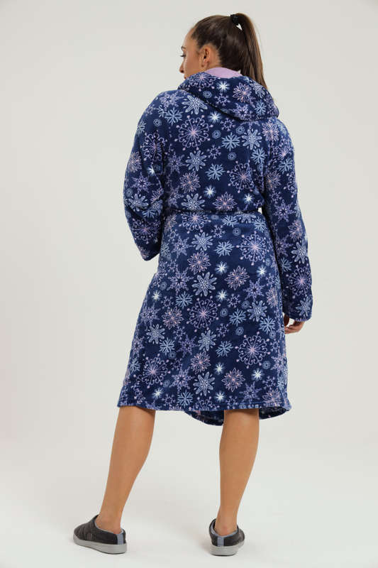 Plush Hooded Coral Fleece Luxury Winter Gown