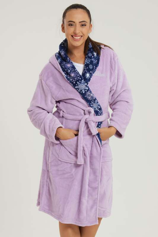 Plush Hooded Coral Fleece Luxury Winter Gown