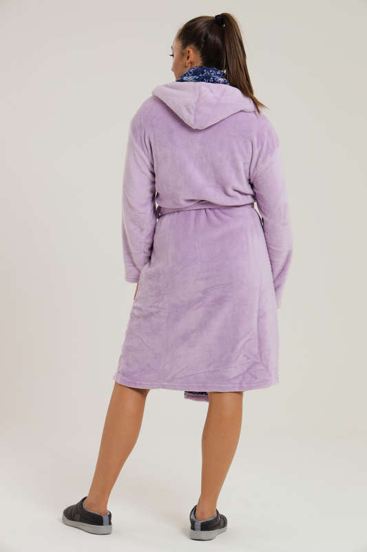 Plush Hooded Coral Fleece Luxury Winter Gown