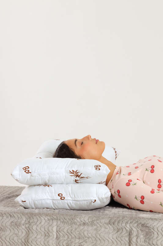Premium Bamboo Quilted Twin Pack Support Pillows