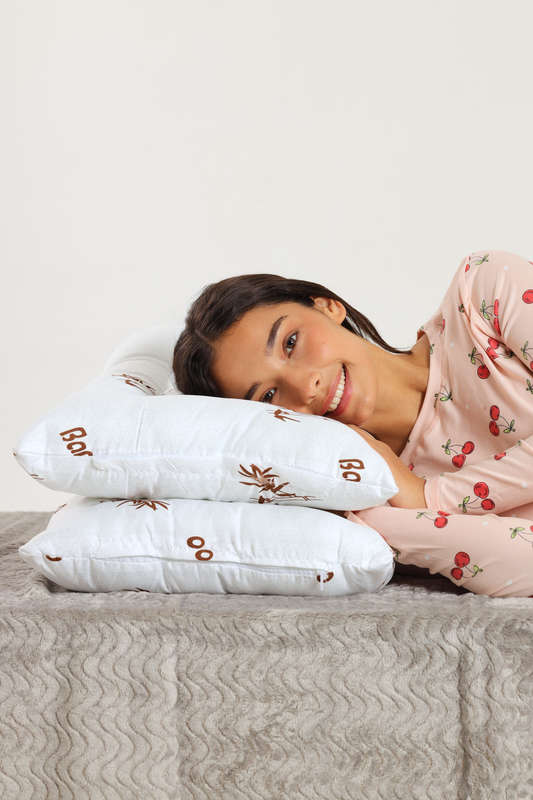 Premium Bamboo Quilted Twin Pack Support Pillows