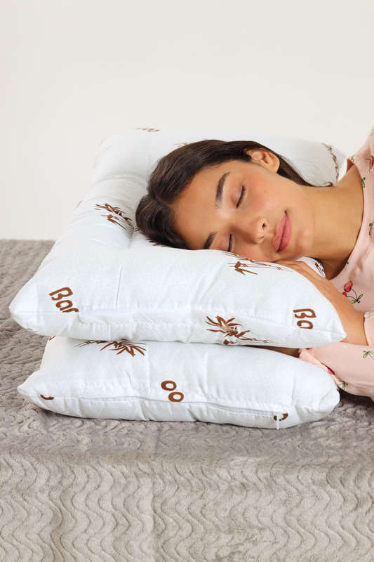 Premium Bamboo Quilted Twin Pack Support Pillows