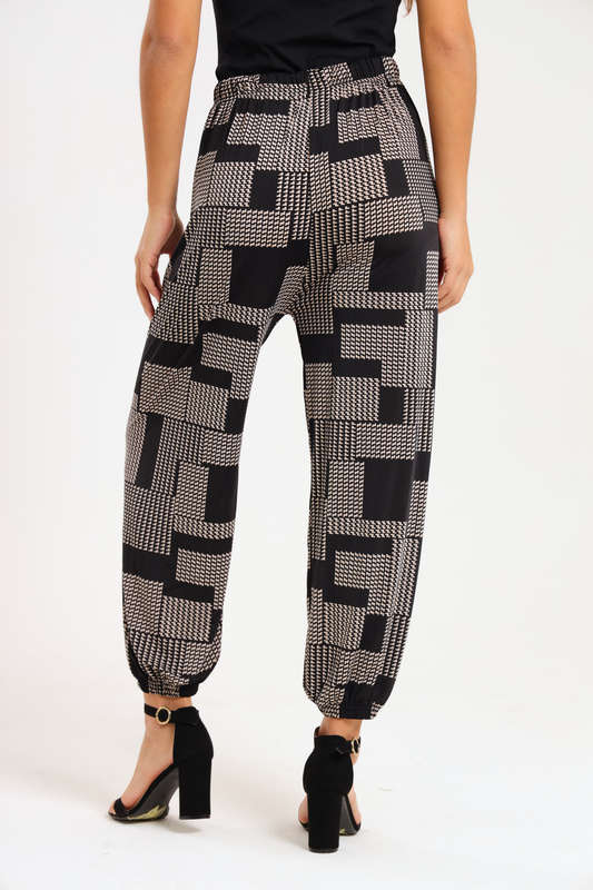 Senza® Casual Harem Wide Leg Everyday Printed Pants