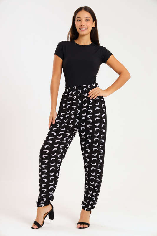 Senza® Casual Harem Wide Leg Everyday Printed Pants