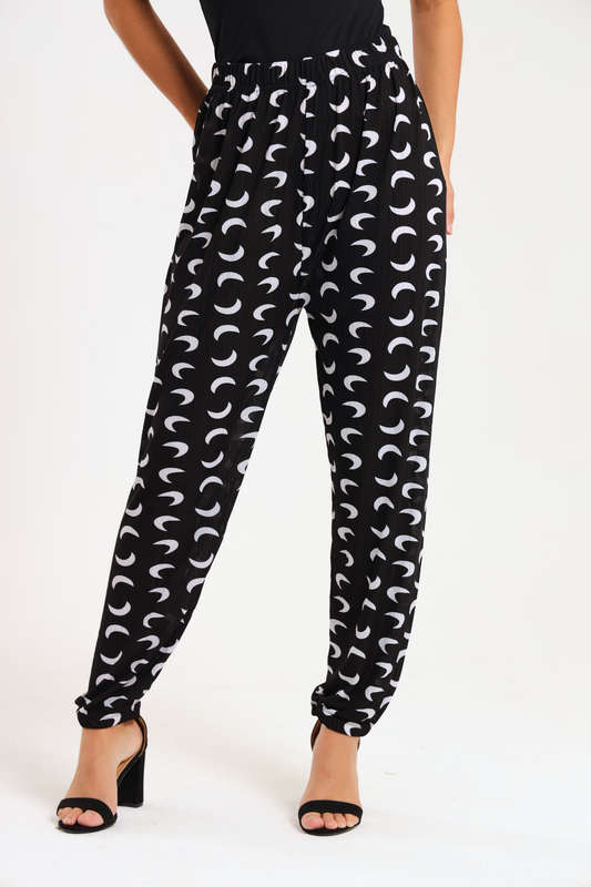 Senza® Casual Harem Wide Leg Everyday Printed Pants