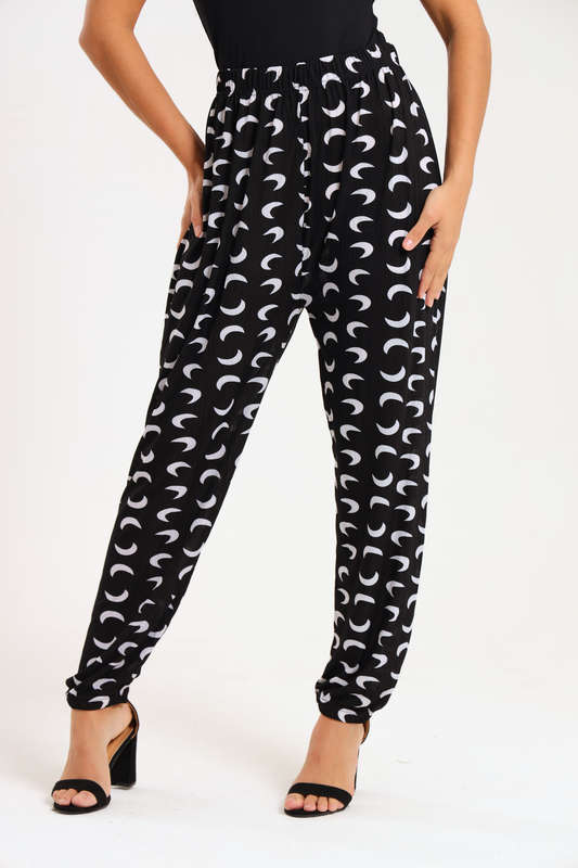 Senza® Casual Harem Wide Leg Everyday Printed Pants