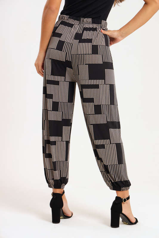 Senza® Casual Harem Wide Leg Everyday Printed Pants
