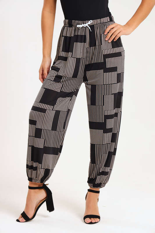 Senza® Casual Harem Wide Leg Everyday Printed Pants