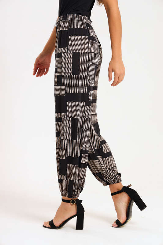 Senza® Casual Harem Wide Leg Everyday Printed Pants